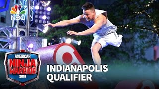 Zach Gowen at the Indianapolis Qualifier  American Ninja Warrior 2016 [upl. by Allicserp609]