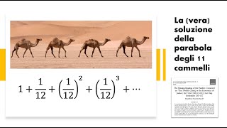 M1  La vera soluzione della parabola degli 11 cammelli [upl. by Bullis]