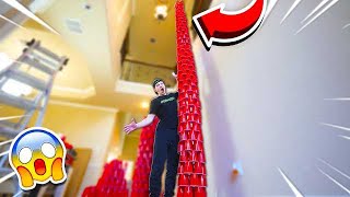 WORLDS TALLEST RED CUP TOWER 2 STORIES [upl. by Belier]