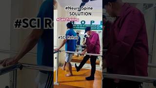 Gait training physiotherapy neuro recovery paralysis rehab shorts video motivational [upl. by Gonzales960]