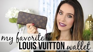 MY FAVORITE LOUIS VUITTON WALLET  Clemence Wallet Review  Shea Whitney [upl. by Ogait634]