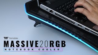 Thermaltake’s Massive 20 RGB Notebook Cooler [upl. by Greiner]