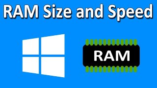 How to Check the Size and Speed of Your RAM in Windows 10 [upl. by Eentirb]