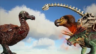 100 Zombie Dodos VS ARK Dinosaurs  ARK Fear Evolved [upl. by Maighdiln]