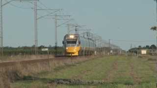 Speed on the 36quot  Queensland Rail Tilt Train  Australian trains and railroads [upl. by Eissert]