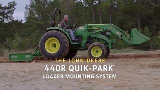 440R QuikPark™ Loader Overview  John Deere Compact Tractors [upl. by Idden]