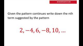 Find nth Term If Pattern Continues Explicit Formula Alternating sequences 2 4 6 8 10 [upl. by Laurita399]