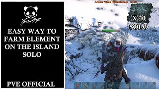 Easy Way to Farm Element on The Island  Solo  ARK Survival Evolved [upl. by Clari]