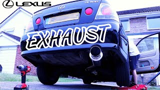 LEXUS IS200 Japspeed exhaust installation [upl. by Norek803]