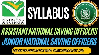 Syllabus amp Preparation Guidelines  Assistant amp Junior National Saving Officer [upl. by Harak]