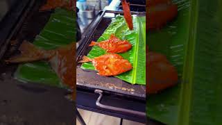 Fish frying in banana leaf [upl. by Adnawyt]