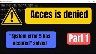 How to fix quotAcces is deniedquot error in Command prompt [upl. by Auhoj526]