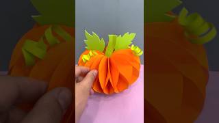 Create a Bright amp Spooky Paper Pumpkin for Halloween – Easy DIY [upl. by Esya112]