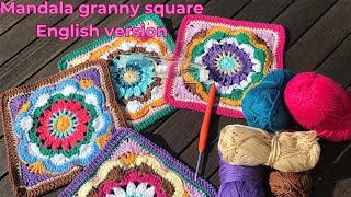 Mandala granny square english version [upl. by Kiona]