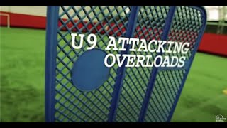 Soccer Coaching Drill Attacking Overloads U9 [upl. by Adran182]