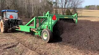 Organic Compost Windrow Turning On a Small Farm [upl. by Luebke]