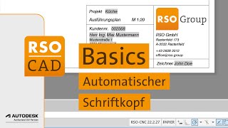 Automatischer Schriftkopf  RSOCAD [upl. by Niajneb]