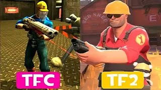 Team Fortress  All Character Model Comparisons TFC Vs TF2 [upl. by Aracal759]