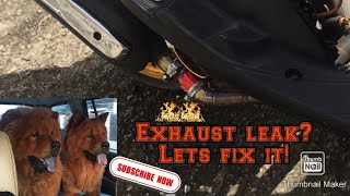 How to fix motorcycle exhaust leak  Mio Sporty 63mm [upl. by Dadirac906]