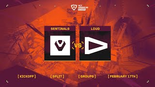 Sentinels vs LOUD  VCT Americas Kickoff  Group Stage D2  Map 1 [upl. by Main]