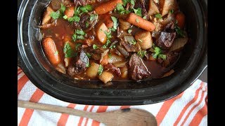 Slow Cooker Beef Bourguignon Beef Stew Recipe [upl. by Lleneg]