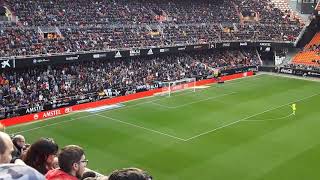 Valencia fans singing and making a great atmosphere at Mestalla against Real Sociedad [upl. by Htesil]