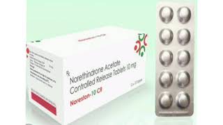 Noreston 10 CR Tablets Norethindrone Acetate Controlled Release Tablets 10 mg [upl. by Inalan470]