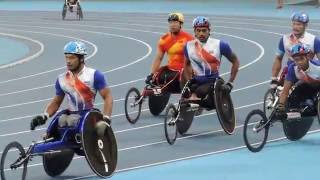 ATLETISMO CORRIDA EM CADEIRA DE RODAS REVESAMENTO ENGENHÃO 17 AGOSTO 2016 [upl. by Bertila]