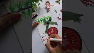 DIY Christmas Card Idea  Christmas Greeting Card shorts easycraft cardmaking christmas [upl. by Noseyt]