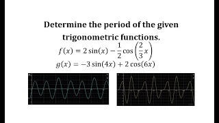 Finding the Period of the Sum of Sine and Cosine Functions [upl. by Lada]