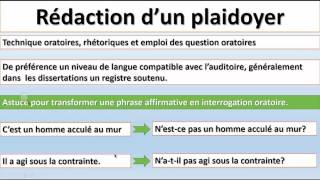 Ecrit bac 12  Explication en français plaidoyer [upl. by Vorfeld]