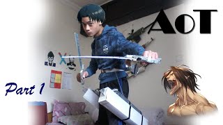 ODM Gear TUTORIAL Attack on Titans Paper 3D Maneuver Gear Part  12 [upl. by Annahsor]