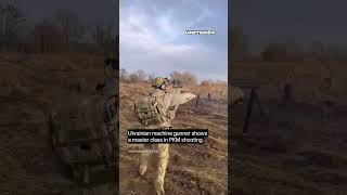 Ukrainian Soldier Shows Master Class in PKM Shооtіng warinukraine [upl. by Nuajed]