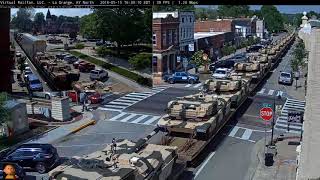 Military Tanks train going thru La Grange KY [upl. by Zacks]