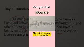 English Grammar in Use Identify the nouns in a paragraph learnenglishgrammar [upl. by Ahsienet704]