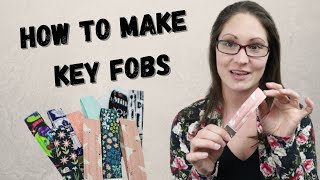 How to make a Key Fob  How to make a wristlet Key Fob Ring  Key Chain Tutorial  Sew Many Things [upl. by Neibaf]