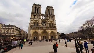 360 VR Tour  Paris  NotreDame de Paris  Cathedral  Outside and Inside  No comments tour [upl. by Wack239]