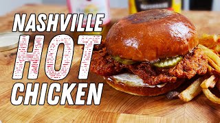 The Best Fried Chicken Sandwich Ever Nashville Hot Chicken [upl. by Sahc]