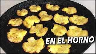 PAPAS APLASTADAS en el HORNO [upl. by Tallie]