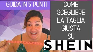 COME SCEGLIERE LA TAGLIA GIUSTA SU SHEIN  SEZIONE CURVE  GUIDA COMPLETA [upl. by Ellerad]