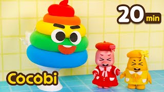 Comemos Comida de Colores y Hacemos Popó de Arco Iris🌈💩  Juego de Colores en Inglés  Cocobi [upl. by Mathew]