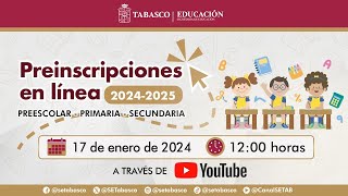 Preinscripciones en línea 20242025 [upl. by Ahsie]