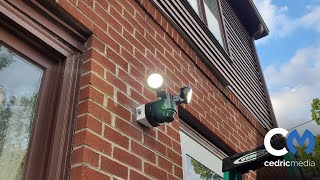 Installation Defiant 180° White Motion Activated Outdoor Integrated LED Twin Head Flood Light [upl. by Brocky]