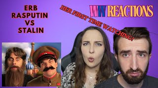 Girlfriend watches THE BEST Epic Rap Battle of History for the first time Rasputin vs Stalin [upl. by Bartholomew903]