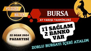 22 Ocak 2024 Pazartesi Bursa At Yarışı Tahminleri [upl. by Leesa395]