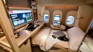 EMIRATES Boeing 777 First Class  Dubai to Brussels flight in 4K PHENOMENAL [upl. by Bunder]