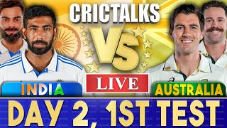 Live IND Vs AUS Day 2  1st Test  Live Scores amp Commentary  India vs Australia  2024 Series [upl. by Attena]