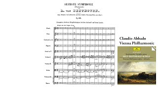 Beethoven Symphony No 6 in F major Op 68 quotPastoralquot Abbado amp VPO with Score [upl. by Farley60]