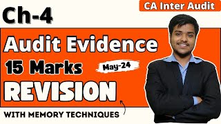 Ch 4 Audit Evidence Revision CA Inter Audit Revision May 24  CA Chirag Garg  ICAI [upl. by Rosinski927]