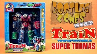 Bootleg Zones Thomas Tank Engine Transformer  Megazord [upl. by Adiasteb503]